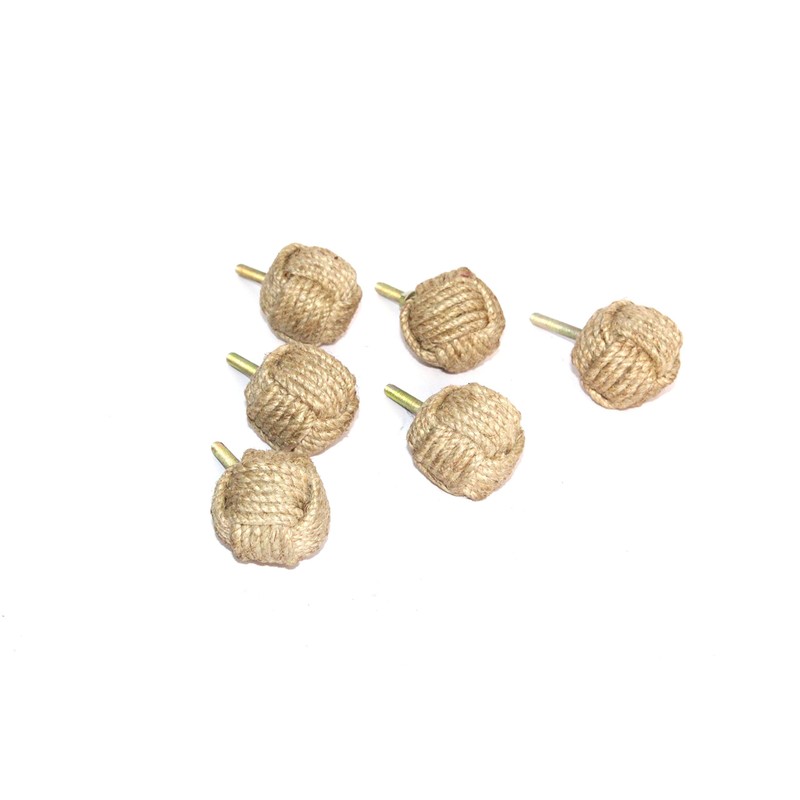 Maximus International's Jute Rope Door Knobs/Rope Knot Drawer Pulls and