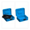 Relaxdays Cash Box, 3-Digit Number Combination, Coin Insert, Iron Money