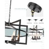 JHLBYL Modern Farmhouse Black Chandelier: 6-Light Upgrade Industrical Light Fixture
