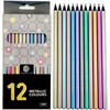 Metallic Colouring Pencils Drawing Pen 12 Colors