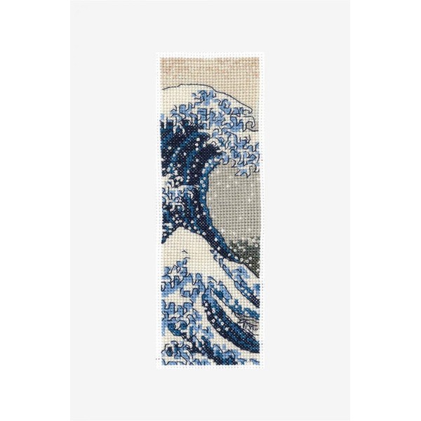 Import Embroidery Kit Katsushika Hokusai - The Great Wave Bookmark DMC BL1146/73