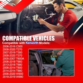 SMMS Power Window Regulator with Motor for Kenworth C500 T270 T300 T370 T400 T600 T660 T680 T800 W900 W990 2006-2020, Front Right Passenger Side, Replace OE R211005R, 741-5404, 7415404, HLK2272