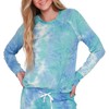 Hello Mello Dyes The Limit Lounge Top, Aqua S/M