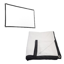zalati zalati Projector Screen Portable Indoor/Outdoor Movie Theater screen 16/9 polyester white soft screen For outdoor camping Collapsible High Contrast Hanging Hole Grommets - 51inch