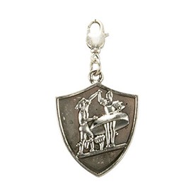 Alpenflüstern AAH157 Maibaum Dance Couple Pendant for Charivari or Costume Necklace (Antique Silver-Colour), Non-precious metal