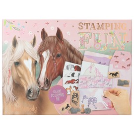 Depesche 12128 Miss Melody Stamping Fun Creative Set for Designing Cards and Letters, Including Paper, Envelopes, Stamp, Stickers and Much More, Multi-Coloured