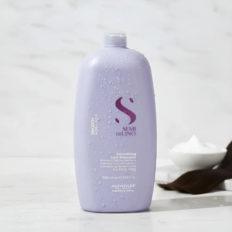 Shampoo + Mascarilla Alisadora Smooth Rebel Hair Alfaparf