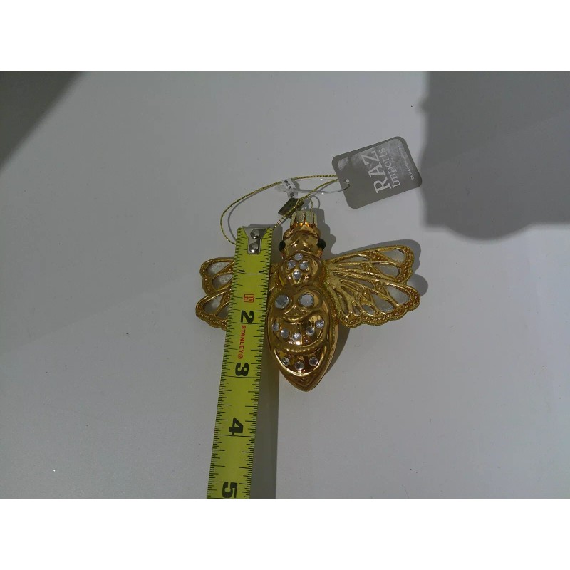 RAZ Imports 3" Plastic Bee Christmas Tree Ornament