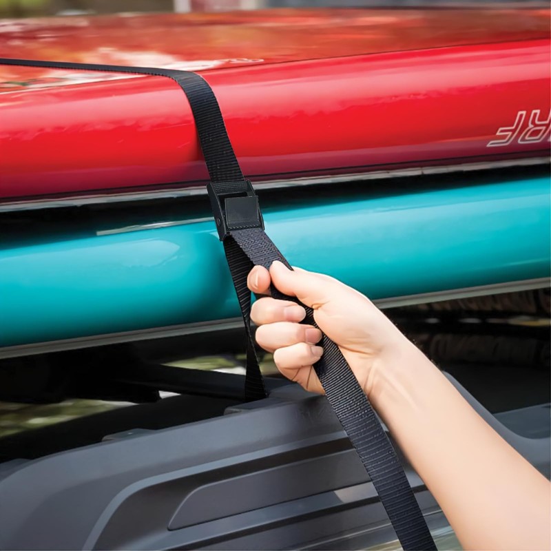 Pack of 6 Short Tie Down Straps, 100 cm, Adjustable