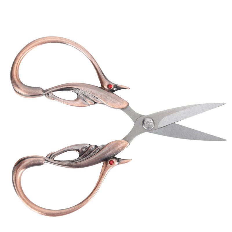 Scissors Retro DIY Swan Shaped Cross Stitch Household Cloth Cutting