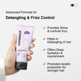 Cureskin Keratin Smooth Conditioner with Moringa, Keratin and Argan | Strenghtens and Nourishes, 80 g (Pack of 1)