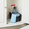 Farmlyn Creek 4-Pack Black Plastic Baskets for Organizing Bathroom, Laundry