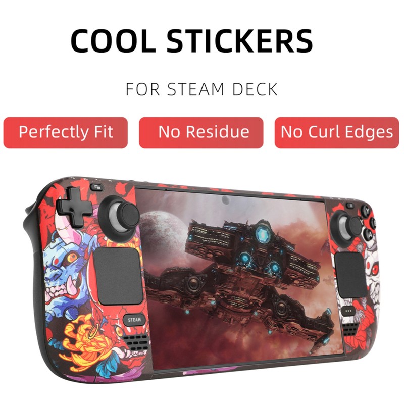 Game Console Decal Protective Cover Sticker Compatible for Steam Deck