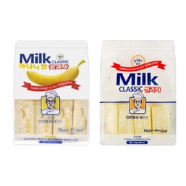 Milk Rice Cracker Snack Banana + Milk Flavor, Each 240g – Soft Non-Fried Treat, Individually Wrapped for Easy Snacking, Pack of 1