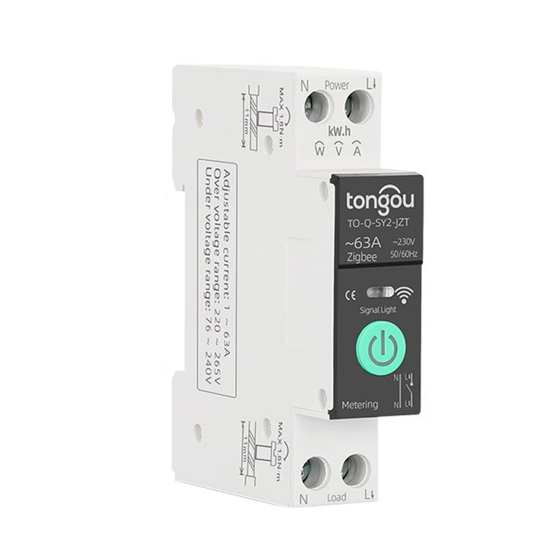 TONGOU Tuya ZigBee Intelligent Circuit Breaker with Metering 1P 63A