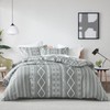 EWlinens Boho Duvet Cover Queen Size - Gray Geometric Bedding