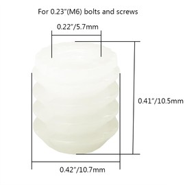 Alamic Plastic Dowel Plastic Hinge Dowel Inserts 0.41"x0.42" Cabinet Door Hinge Dowels 100 Pack