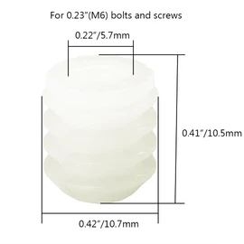 Alamic Plastic Dowel Plastic Hinge Dowel Inserts 0.41"x0.42" Cabinet Door Hinge Dowels 100 Pack