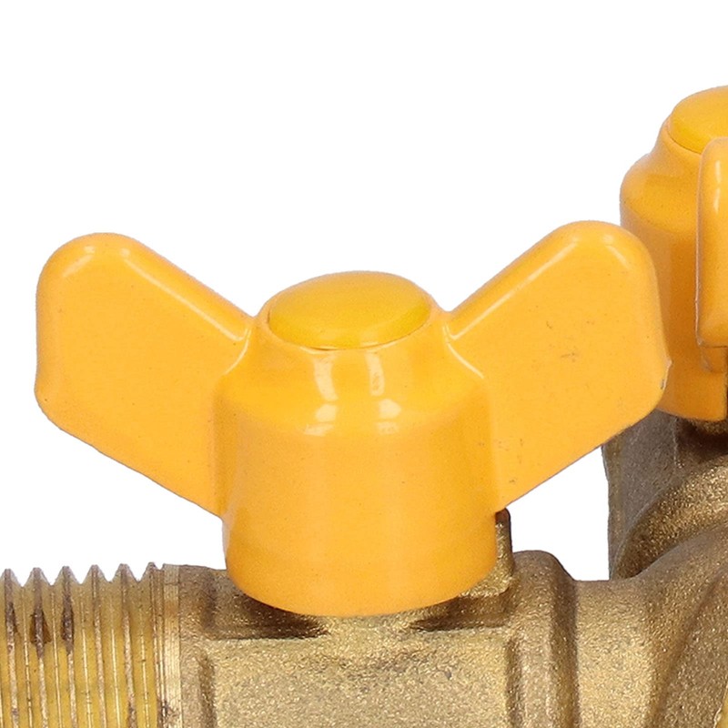 01 Gas Switch Valve, Brass 3-Way Y Shaped Ball Valve