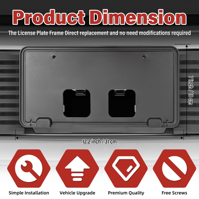 Jogscay License Plate Bracket Accessories for Ford F250 F350 F450