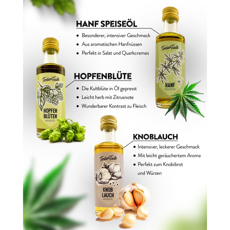 TIMBER TASTE® Oil Gift Set [Rustic] - 5 Exquisite Cooking