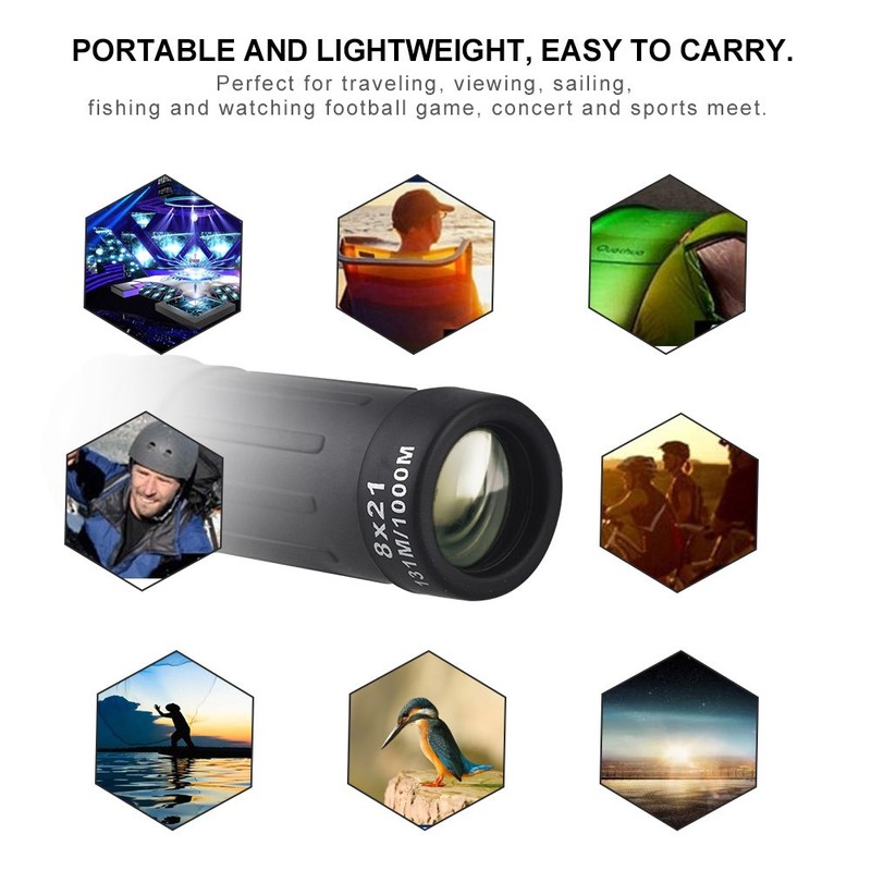 Demeras Monocular Telescope 8x21 Outdoor Mini Handheld Portable Wide Angle