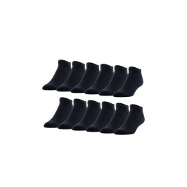 Powersox Men's Powersox All Sport Moisture Wicking No Show Socks 12 Pair Black Large 6-12