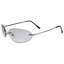 Vintage Retro Sunglasses Light Tint Lens Fashion Gunmetal Mens Women Oval Shades