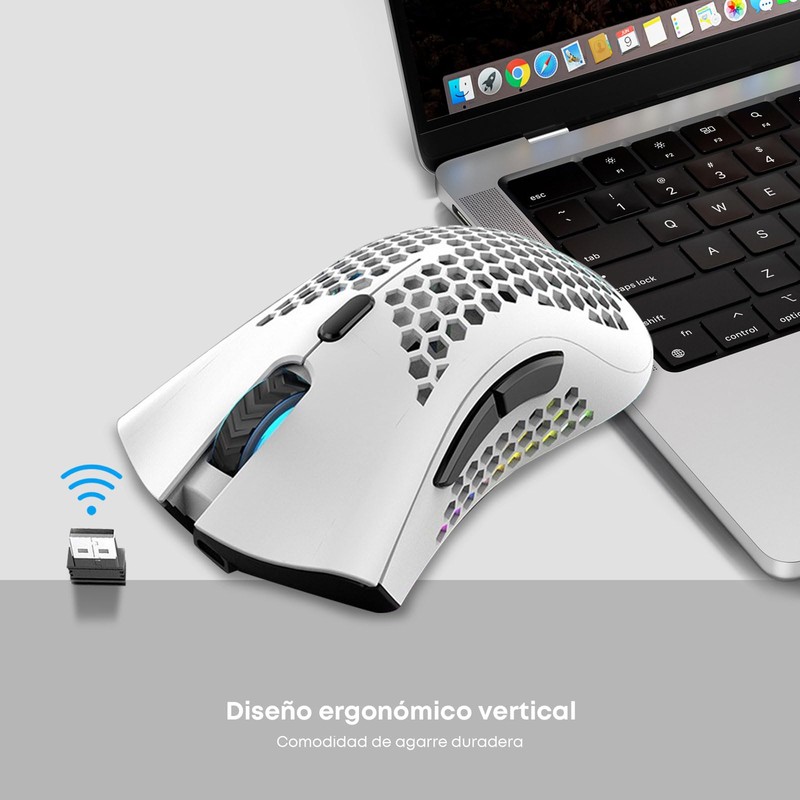 K SNAKE Ratón Ergonómico para Juegos con dpi Ajustable 800/1200/3000,