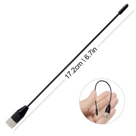 YNIBST 430-440MHz Flexible Handy Wireless Antenna, SMA Type, Total Length 6.7 inches (17.2 cm), UHF Band Compatible, For ICOM/ALINCO/YAESU Handy Machines