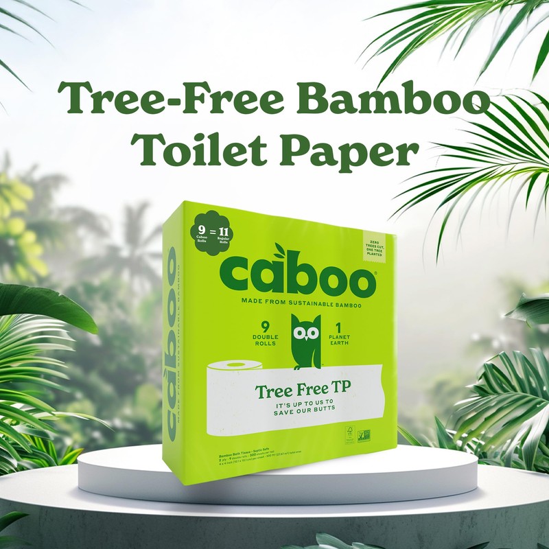 Caboo Tree Free Toilet Paper, Septic Safe Bath Tissue, Quick
