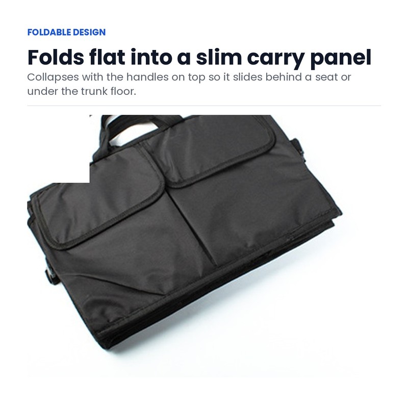 Car Trunk Storage Box for Cargo Organization – Folding Design