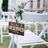 6 Pieces Wooden Reserved Seating Signs Farmhouse Wedding Hanging Reserved