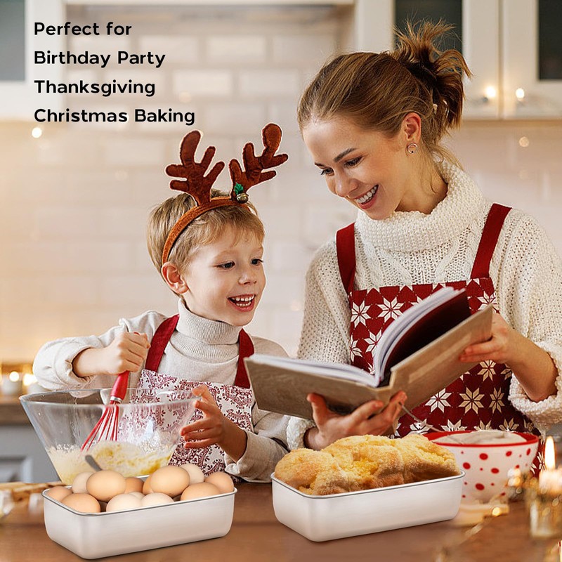 Onader 9 x 5 Loaf Pans, Stainless Steel Deep Meatloaf