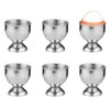 VVHFXD Set of 6 Stainless Steel Egg Cups with Base,