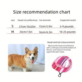 Round Brim Princess Hat Visor Hat Pet Dog Mesh Porous Sun Hat with Ear Holes for Small, Extra Small Dog Teddy, Pug, Chihuahua, Shih Tzu, Yorkshire Terriers (Pink, Medium)