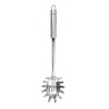 Fackelmann Spaghettilöffel 32 cm OVALGRIFF, Nudellöffel aus Edelstahl, Küchenhelfer mit