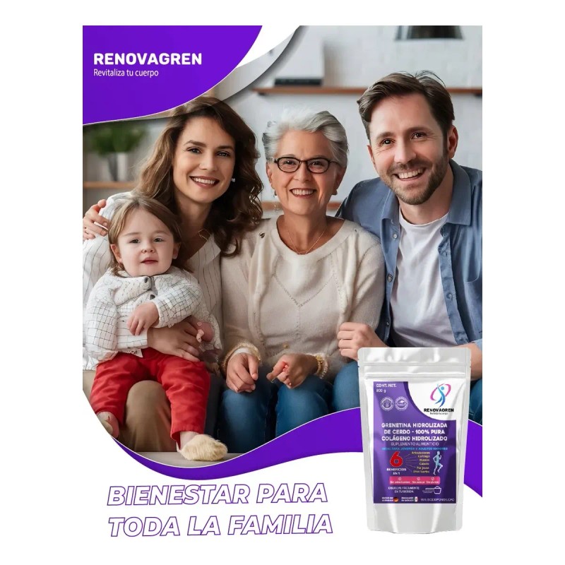 Grenetina Hidrolizada Formula Alemana 800g Colágeno