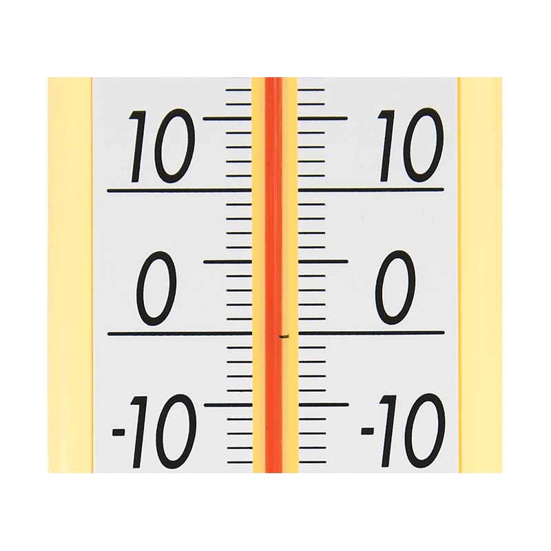 Shinwa Sokutei Plastic Thermometer 11.8 inches (30 cm) Yellow 48362