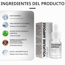Suero con Volufiline, Aceite puro de Volufiline para rostro, contorno de ojos y piel — Mejora la hidratación y la elasticidad, se puede usar en la rut