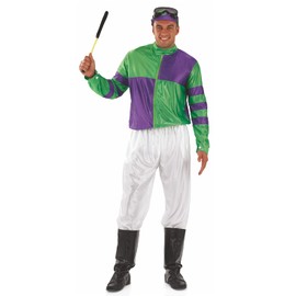 Fun Shack Adult Green & Purple Jockey Costume - SMALL