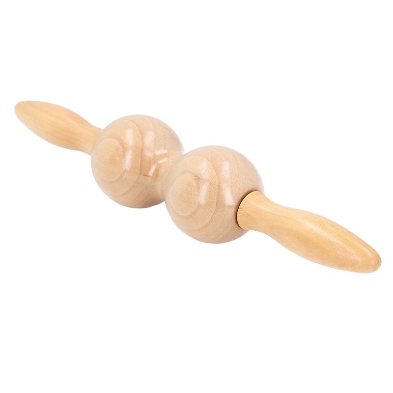 Wooden Meridian Massager Roll Stick Back Waist Neck Shoulder Spine