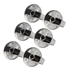 Acouto Perillas para Estufa Mabe - 6 pomos giratorios de 8 mm de Zincoy de repuesto para cocina de gas, horno de microondas, Zincoy Perillas para Estufa (interruptor de 45 °)