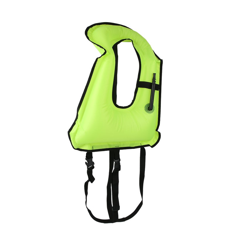 Fluorescent Snorkeling Buoyancy Waistcoat Waterproof Safe Swimming Inflatable Vest