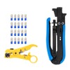 TopHomer Compression Tool Coax Cable Crimper Kit Adjustable RG59, RG6,