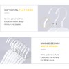 TOPIA HANGER All White Wooden Hangers, Solid Wood Suit Hangers
