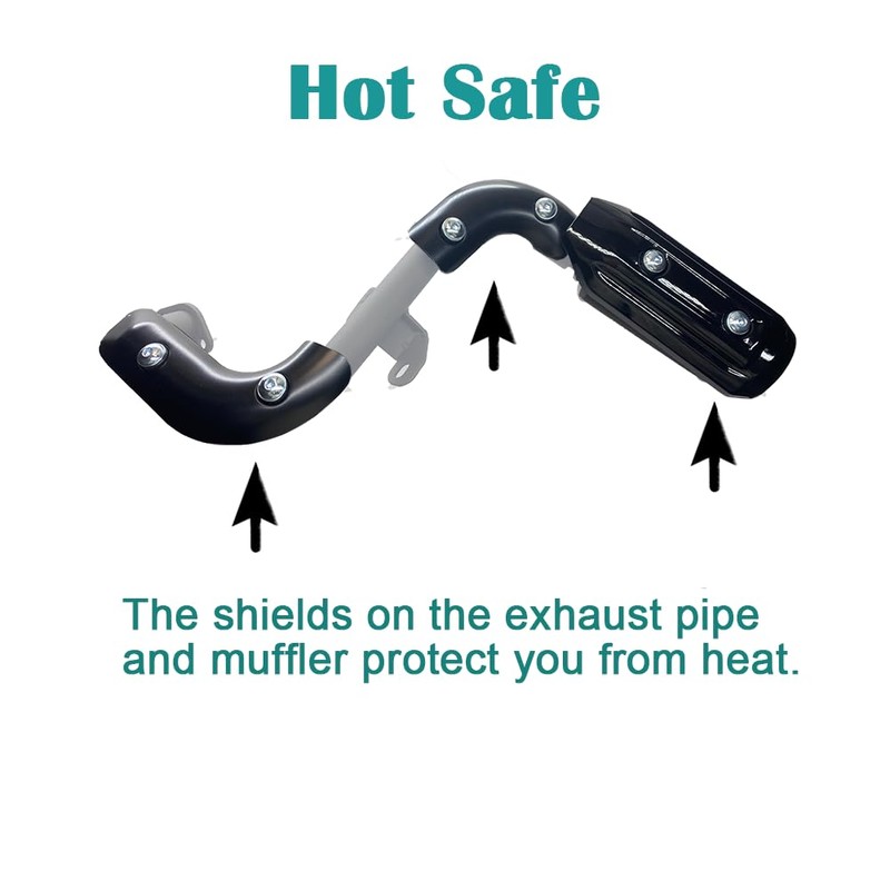 QYMOTO Upgrade CT200U Mini Bike Silencer Kit with Muffler Pipe
