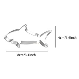 WJSYSHOP Shark Fish Cookie Cutter Stainless Steel