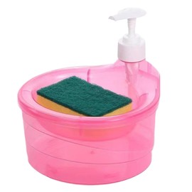 Kitchen Dish Soap Dispenser - Sponge Holder Washing Soap Dispenser,Sponge Holder Sink Dish Washing Soap Dispenser, 2-in-1 Kitchen Sink Countertop Organizer with Sponge