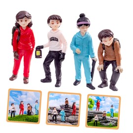 KONTONTY 4pcs Miniature House Accessories Adorable Cartoon Figurines for Tabletop Decoration for DIY Micro Landscape and Desk Craft Compact Design for Spaces